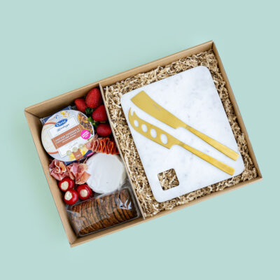 Deluxe Cheese & Charcuterie Gift Set with Marble Board