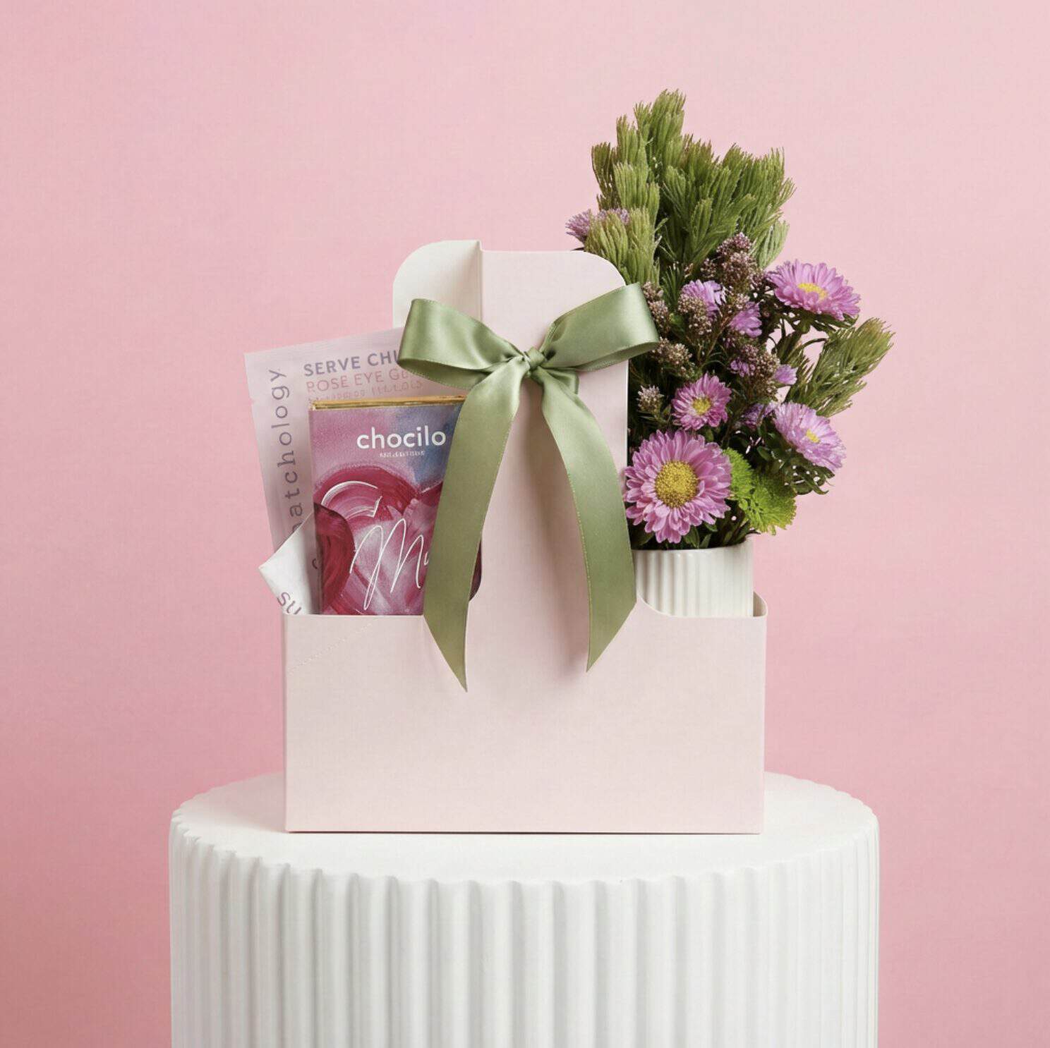 Mother's Day Mini Flowers and Self Care Gift Caddy Perth