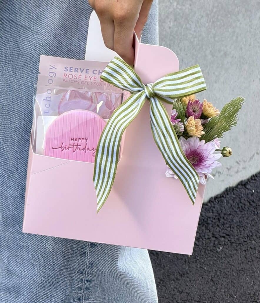Birthday Flower Gift Caddy Birthday Flower Gift Caddy